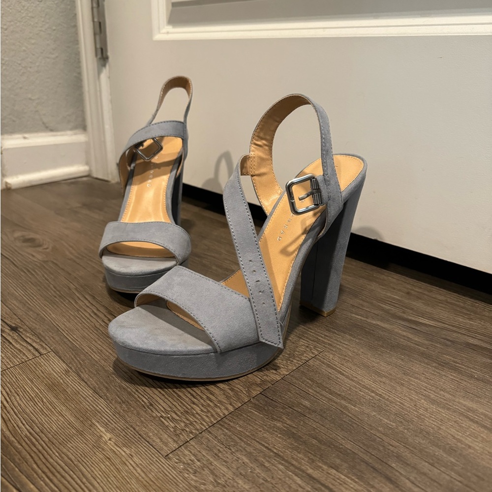 Lauren Conrad light blue chunky high heels